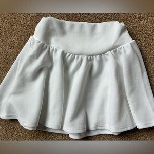 Adorable girls white skirt